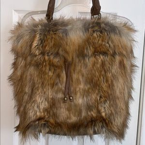 Faux fur purse